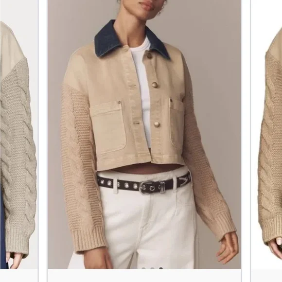 Avec les filles Tan chore Jacket - Picture 2 of 3